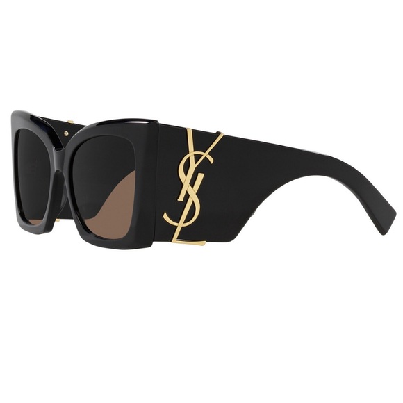 SALE🤍Yves Saint Laurent blaze logo Black Sunglasses - Picture 2 of 16